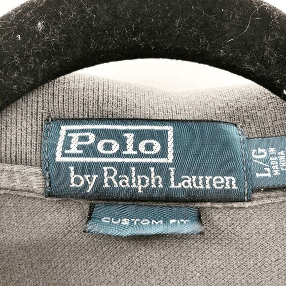 Polo Ralph Lauren Men's Gray Y2k Casual Collared Short Sleeve Polo Shirt Size L - Picture 7 of 7